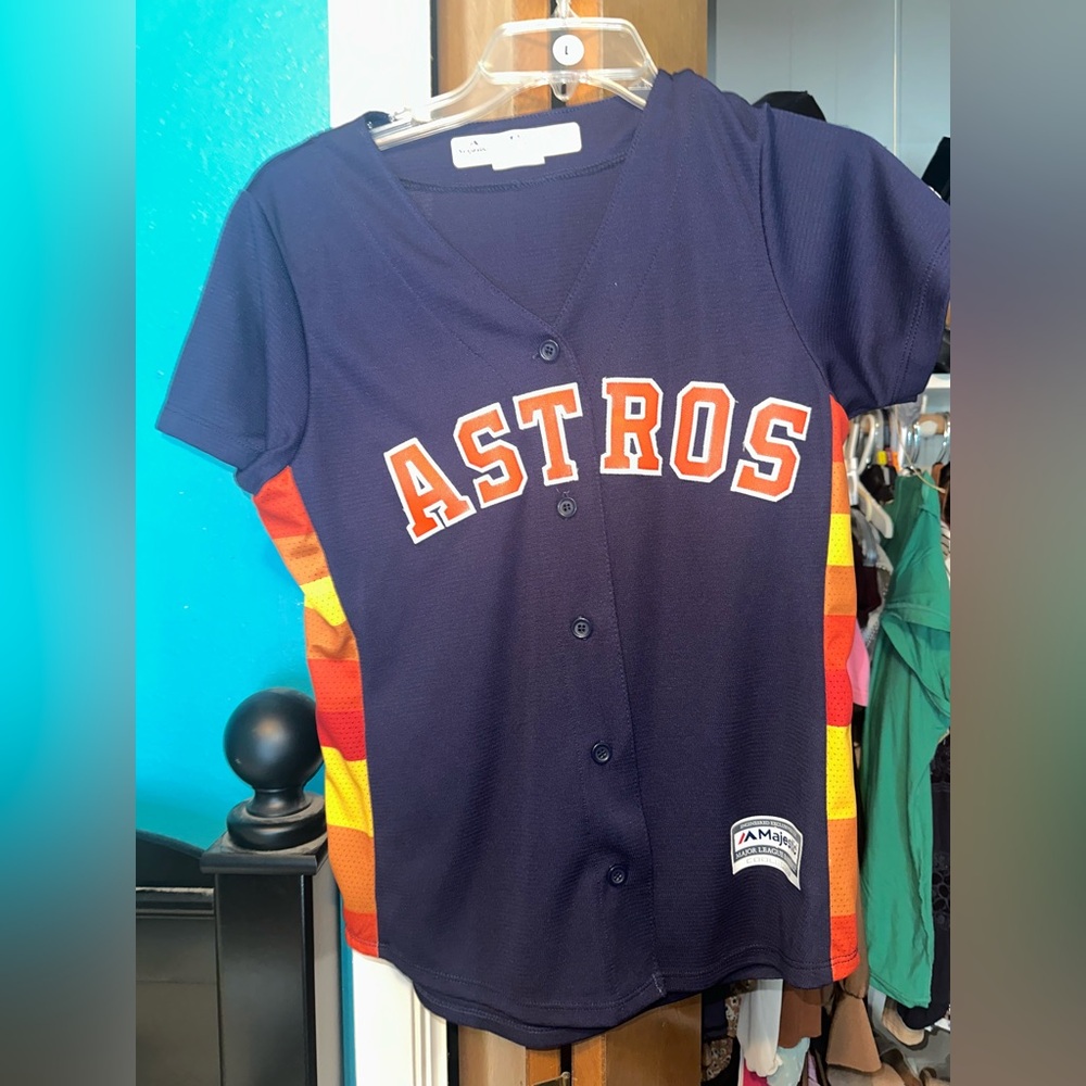 Majestic Women’s Astros Navy and Orange Jersey